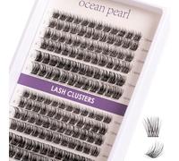 Ocean Pearl Cluster Lashes 144Clusters Individual Eyelashes 10-16mm Eyelash Extensions Natural Lash Clusters Long Lasting D Curl Eyelash Clusters DIY Lash Extensions for Beginners at Home-DM23