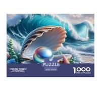 Ocean Pearl Treasure Impossible Hard Difficult Challenging 1000 Piece Puzzle - Ocean Wave Elf Dream Landscape for Adults Decompression Great Gift Idea70x50cm/1000pcs