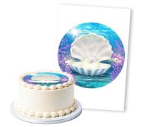 Ocean Pearl Treasure Under The Sea, 1 Icing Sheet 8" Round Cake Topper