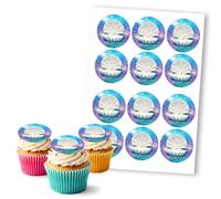 Ocean Pearl Treasure Under The Sea, 12 Edible Paper 2.5" Cupcake Toppers