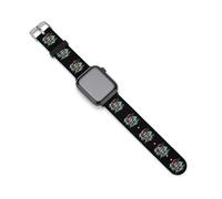 Ocean Pirates Skull Silicone Strap Watch Band Compatible with Iwatch Series 38mm 40mm 42mm 44mm