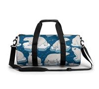 Ocean Polar Bear Sport Duffel Bag Gym Bag Weekend Overnight Bag for Travel Camping Hiking Beach 45x23x23cm