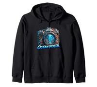 Ocean Portal Camera Underwater World Vision Zip Hoodie