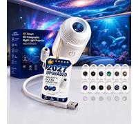Ocean Projector Galaxy Projector Night Light, 2027 Upgraded 5D Holographic Night Light Projectors, Touch Control, 360° Adjustable, USB Plug & Play LED Projection Lamp for Bedroom, Ceiling