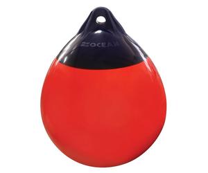 Ocean R0 Round Single Eyelet Red/Blue Boat Yacht Fender Buoy (22 x 30cm)