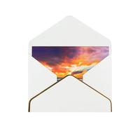 Ocean Rainbow Beach Sunset Or Sunrise Greetings Romantic Card With Envelopes, Send To A Close Friend,Phnom Penh Pearl Paper Greeting Card