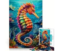Ocean Rainbow Seahorse 1000 Piece Jigsaw Puzzles for Teenagers Jigsaw Memory Lift Light Relax Image Assembly (50x75cm)
