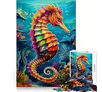 Ocean Rainbow Seahorse 1000 Piece Jigsaw Puzzles for Teenagers Jigsaw Memory Lift Light Relax Image Assembly (50x75cm)