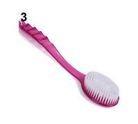 (Ocean red) Long Handled Body Bath Shower Back Brush Scrubber Massager Skin Cleaning Tool BoSaiD