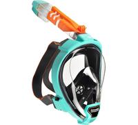OCEAN REEF - Aria QR+ Maschera Snorkeling Integrale a Rilascio Rapido con Boccaglio - Visione Subacquea a 180 Gradi e Meccanismo Quick Release (S/M, Teal)
