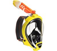 OCEAN REEF - Aria QR+ Maschera Snorkeling Integrale a Rilascio Rapido con Boccaglio - Visione Subacquea a 180 Gradi e Meccanismo Quick Release (L/XL, Yellow)