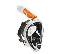 OCEAN REEF - Aria QR+ Maschera Snorkeling Integrale a Rilascio Rapido con Boccaglio - Visione Subacquea a 180 Gradi e Meccanismo Quick Release (M/L, White)