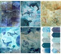 Ocean Rice Paper, 20 x 26,6cm (6pc) - 6 Designs for Scrapbooking Cards Crafts, Decoupage by CRAFT KREATIVELY