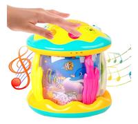 Ocean Rotating Music Projector Baby Sensory Toy with 8 Colourful Lights 6 Types of Fun Interactive Early Learning Education Pacify Attracts Attention Infants