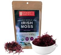 Ocean’s Balance Whole Leaf Irish Sea Moss Organic - Organic Sea Moss - Perfect for Keto Diet, Paleo Diet, Vegetarian, or Vegan Diet - Gluten Free, Mineral Rich 1 oz
