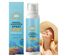Ocean Safe Sunscreen Spray SPF 50,Broad Spectrum UVA/UVB Protection,Reef Friendly&Waterproof Mineral Sunscreen for Body,Coral Reef Safe,Long Lasting UVA/UVB Protection,Non-Irritating&Convenient Carry
