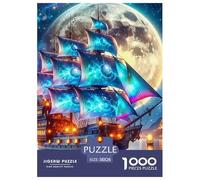 Ocean Sailing Jigsaw Puzzles for Adults Gifts 1000 Piece Challenging Games Home Decors Brainteasing Dream Voyage Jigsaw Puzzle for Women Men Adult 38x26cm/1000pcs
