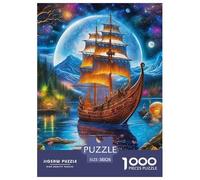 Ocean Sailing Jigsaw Puzzles for Adults Gifts 1000 Piece Fun Challenging Home Decoration Brainteasing Dream Voyage Jigsaw Puzzle for Adults And Kids 38x26cm/1000pcs