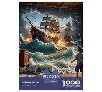 Ocean Sailing Jigsaw Puzzles Great Gift for Adults 1000 Piece Family Challenging Toys Home Decors Dream Voyage Jigsaw Puzzle for Women Men Adult 70x50cm/1000pcs