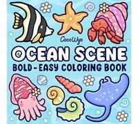 OCEAN SCENE BOLD - EASY COLORING BOOK