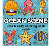 Ocean Scene: Bold & Easy Coloring Book (My Cozy Coloring Books)