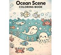 Ocean Scene Coloring Book: Ocean Scene: A Fun Coloring Book for Kids 4-9