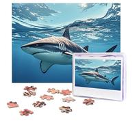 Ocean Sea Animal Shark Puzzles 500 Pieces Personalized Jigsaw Puzzles with storage bag Photos Puzzle for Adults Challenging Picture Puzzle for Men Women Home Decor (52x38 CM)