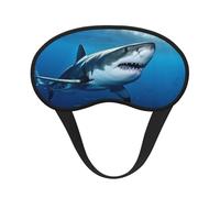 Ocean Sea Animal Shark Sleep Mask for Side Sleeper Eye Mask for Sleeping Light Blocking Soft Breathable Sleep Eye Mask for Women Men Adjustable Elastic Strap Travel Nap Blackout Eye Shade Cover