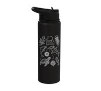Ocean Sea Animals Vintage Whale Fish Stainless Steel Insulated Water Bottle