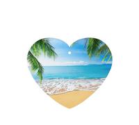 Ocean Sea Beach Palm Leaves Printing 10 Pieces Air Freshener Car Hanging Cards Air Freshener Sheets With Rope For Cars Home