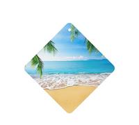 Ocean Sea Beach Palm Leaves Printing 10 Pieces Air Freshener Car Hanging Cards Air Freshener Sheets With Rope For Cars Home