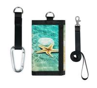 Ocean Sea Beach Theme Wallet Slim Small Pocket Money Organisers Bag Lightweight Portable Change Purse