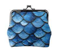 Ocean Sea Blue Mermaid Fish Print Lightweight Women Coin Purse Exquisite Waterproof Small Pouch for Coins Cards