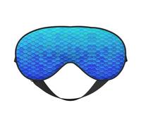 Ocean Sea Blue Mermaid Fish Sleep Mask Night's Sleep Soft Eye Mask Adjustable Strap Works Nap Position Sleeping Aid