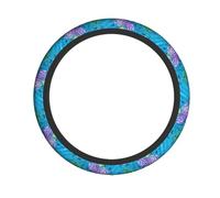 Ocean Sea Turtle Tropical Fish Starfish Print Universal Anti-Slip Steering Wheel Cover, Breathable Neoprene Protector For Car & Suv