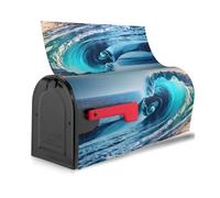 Ocean Sea Wave Print Reusable Waterproof Mailbox Cover Magnetic for Unique Easy toIdentify Mailboxes