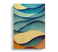 Ocean Sea Waves Abstract Vol.5 Canvas Print | Gallery Wrapped 30mm Frame Wall Art | 30x20 inches | Ready to Hang | Abstract Seascape Picture | Living Room Bedroom Lounge Office