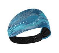 Ocean Sea Waves Blue Cooling Baseball Headband Stretchy Hairband for Daily use Running Hiking Gym