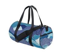 Ocean Sea Waves Blue Luggage Travel Bag Weekender Duffel Bag Hiking Waterproof
