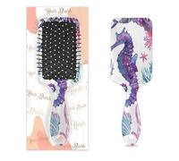 Ocean Seahorse Seashells Hair Brush Coral Starfish Wet Dry Air Cushion Hair Brush Plastic Detangler Hairbrush for Kids Adults Back To School Gift Women Men