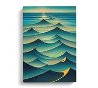 Ocean Seascape Abstract Vol.4 Canvas Print | Gallery Wrapped 30mm Frame Wall Art | 30x20 inches | Ready to Hang | Abstract Seascape Picture | Living Room Bedroom Lounge Office