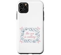 Ocean Seashell Starfish The Sea Is Calling Quote Case for iPhone 11 Pro Max