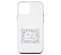 Ocean Seashell Starfish The Sea Is Calling Quote Case for iPhone 12 mini