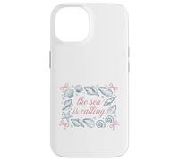 Ocean Seashell Starfish The Sea Is Calling Quote Case for iPhone 14