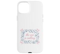 Ocean Seashell Starfish The Sea Is Calling Quote Case for iPhone 15 Plus
