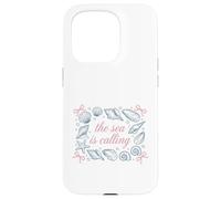 Ocean Seashell Starfish The Sea Is Calling Quote Case for iPhone 15 Pro