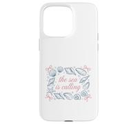 Ocean Seashell Starfish The Sea Is Calling Quote Case for iPhone 15 Pro Max