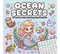 Ocean Secrets: A Cute & Cozy Coloring Word Search