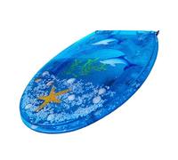 Ocean Series Art Slow Close Resin Toilet Seat Lid with Cover, with Blue Fish Starfish Cover Acrylic Seats Ocean Series 3D Effects Decorative, for U/V/O Type Toilet, Load Capacity 150KG