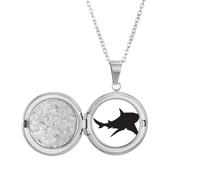 ocean Shark biology fish Locket Necklace Hold Picture Jewelry Birthday Gift